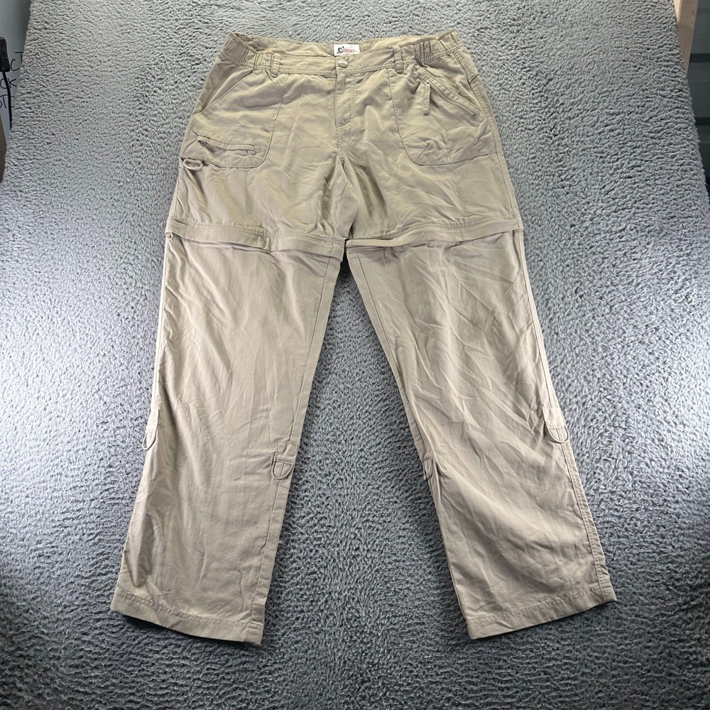 World Wide Sportsman‎ Pant Mens L Brown Nylon Windbreaker Convertible Fishing